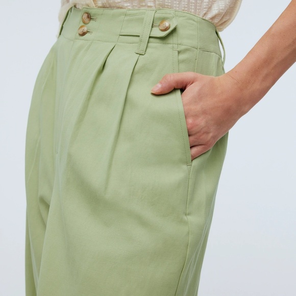 Madewell Tall Harlow Wide-Leg Pant NWT Pale Lemongrass Linen Lyocell Blend - Picture 12 of 12